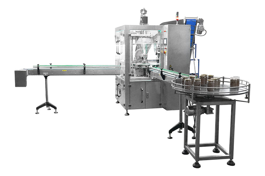 ماكينة تعبئة المساحيق في البرطمانات